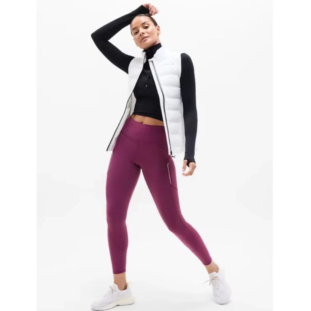 New Athleta S Rainier High Rise Legging Plum Purple Small Regular - Picture 3 of 9